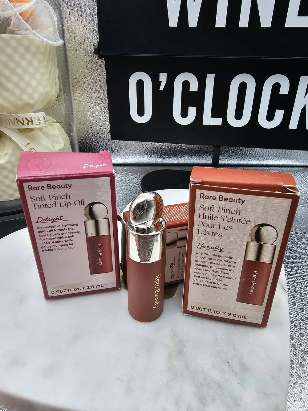 Rare Beauty Soft Pinch Dewy Liquid Blush Trio — Pink & Peach Shades